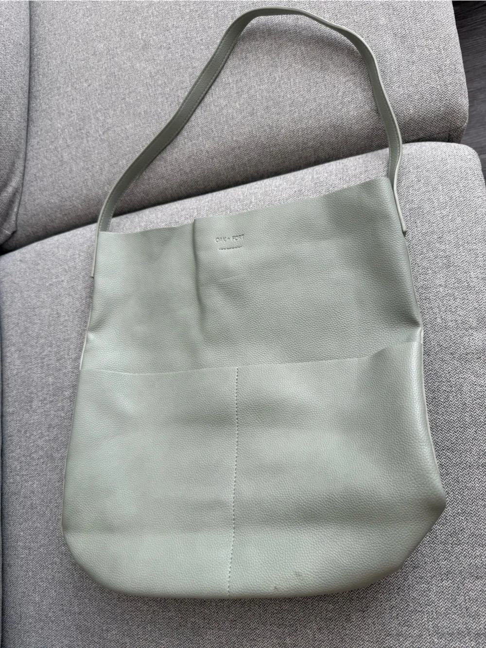 OAK + FORT Women's Green Leather Tote Bag